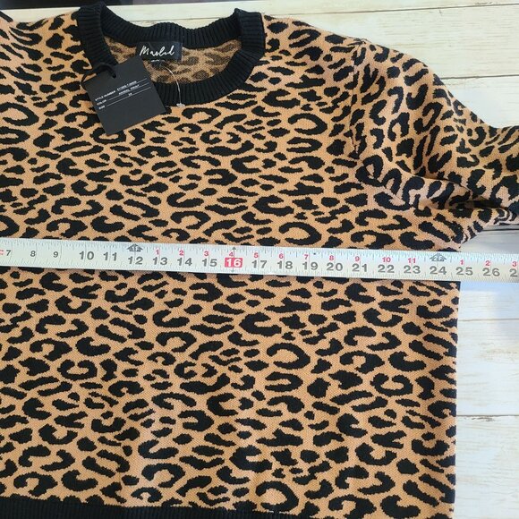 Marled Reunited Leopard Print Sweater NEW Plus 3X Long Sleeve Glam Classic - Picture 6 of 9